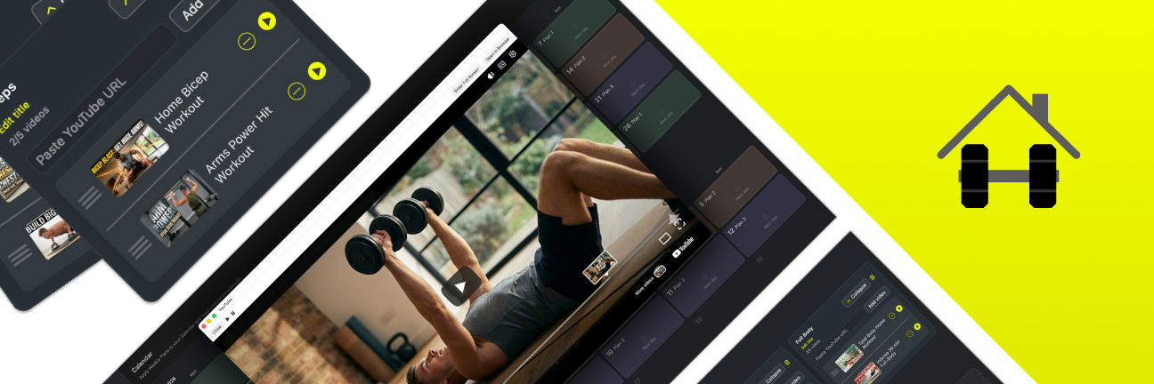 HomeSets app — calendar and workout sets